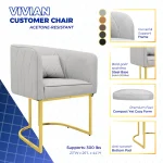 Vivian Chair Set – Nail Technician and Customer Chairs - Image 8