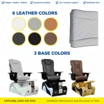Pedicure Chair – New Wave Model [Free Shipping] – Massage, Heat, Acetone-Resistant (Base Color: Gold) - Image 2