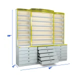 Polish Rack with Storage and LED Spotlight 87" – Royal Model - Image 2