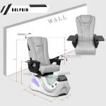 Pedicure Chair – Dolphin Model | Free Shipping [Base: White Grey] - Image 7