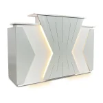 Reception Counter for Salon – DIAMOND Model with LED 63 inch (Grey) - Image 5