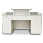 Reception Counter for Salon – DIAMOND Model with LED 63 inch (Grey) - Image 2