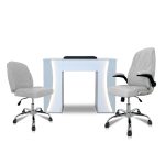 Venus Nail Table with Technician & Customer Chair Set (3-Piece)