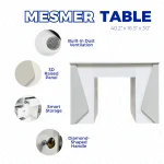 Mesmer Nail Table with Venus Technician & Customer Chair Set (3-Piece) - Image 3