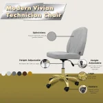 Venus Nail Table with Technician & Customer Troy Chair Set (3-Piece) - Image 4