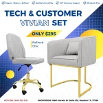 Vivian Chair Set – Nail Technician and Customer Chairs - Image 9