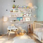 Modern Wall Shelves with Lip – White Floating Ledge for Living Room, Nursery, Bathroom - Image 7