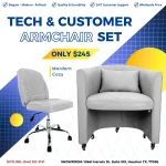 Set ArmChair Venus – Technician and Customer Chair, Manicure chair - Image 4