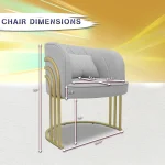 Royal Nail Table with Technician & Customer Troy Chair Set (3-Piece) - Image 7