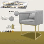 Venus Nail Table with Technician & Customer Vivian Chair Set (3-Piece) - Image 5