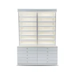 Polish Center Cabinet 32 inch, Nail Polish Cabinets – Grey White - Image 11